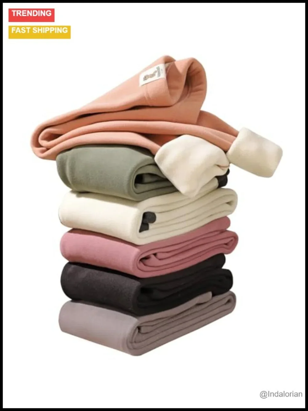 6 Pack Girls Fleece Lined Leggings Winter Warm Pants Toddler